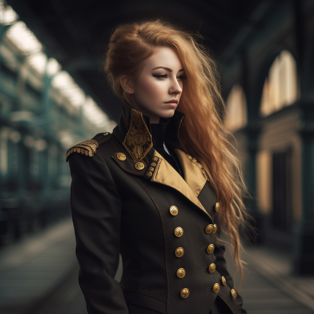 Steampunk ladies jacket top