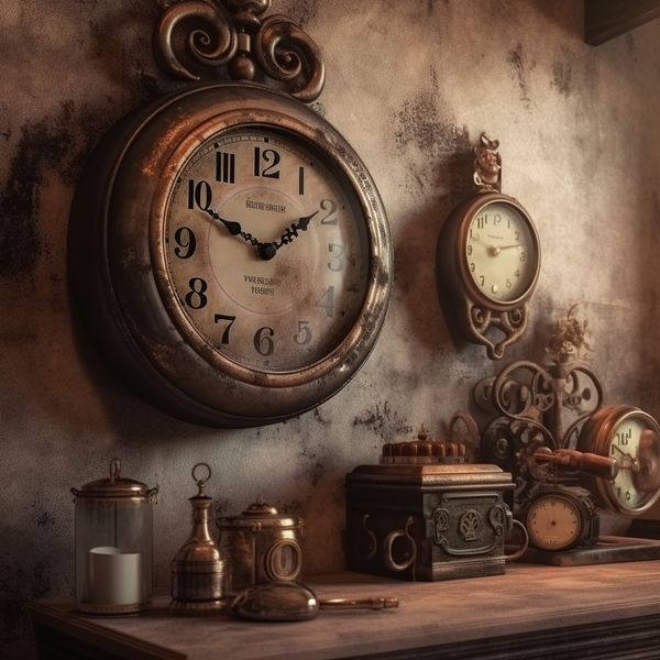 steampunk wall clock