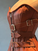 Steampunk style brown corset